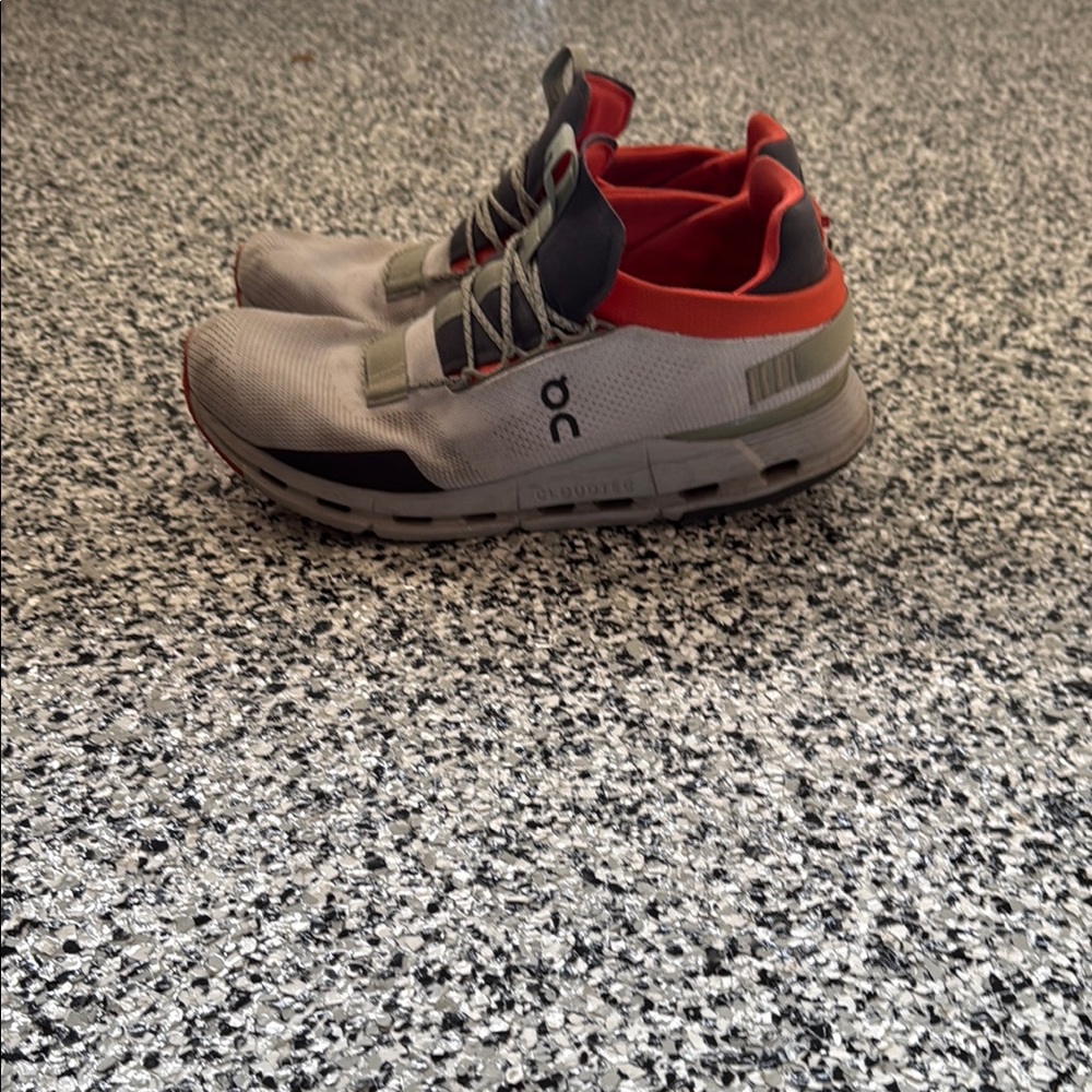 On Running Athletic Shoes - Gray and Red - Picture 2 of 4